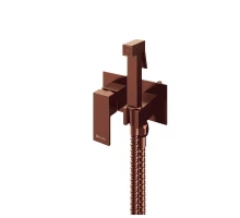 Гигиенический душ со смесителем встраиваемый Knotlor FHS02S1RB, бронза
