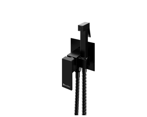 Гигиенический душ со смесителем встраиваемый Knotlor FHS02C1BL, черный