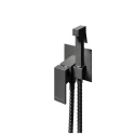 Гигиенический душ со смесителем встраиваемый Knotlor FHS02C1GM, вороненая сталь