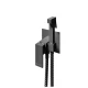 Гигиенический душ со смесителем встраиваемый Knotlor FHS02C1GM, вороненая сталь