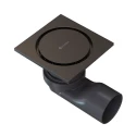 Душевой трап точечный Knotlor SDSC100GM, вороненая сталь