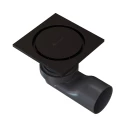 Душевой трап точечный Knotlor SDSC100BL, матовый черный