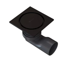 Душевой трап точечный Knotlor SDSC100BL, матовый черный