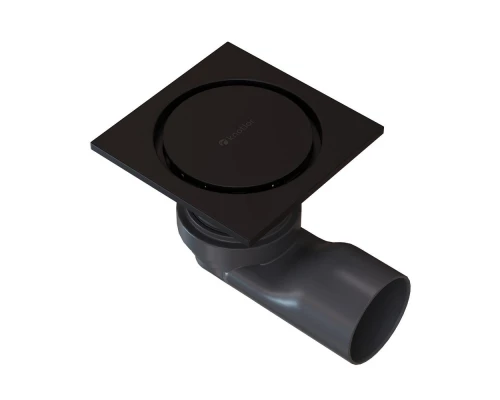 Душевой трап точечный Knotlor SDSC100BL, матовый черный