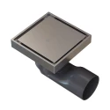 Душевой трап точечный Knotlor SDSS100BS, матовая сталь