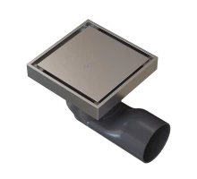 Душевой трап точечный Knotlor SDSS100BS, матовая сталь