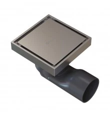 Душевой трап точечный Knotlor SDSS100BS, матовая сталь