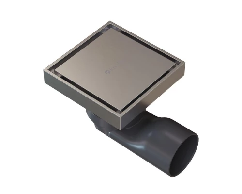 Душевой трап точечный Knotlor SDSS100BS, матовая сталь