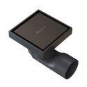 Душевой трап точечный Knotlor SDSS100GM, вороненая сталь