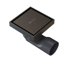 Душевой трап точечный Knotlor SDSS100GM, вороненая сталь
