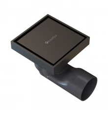 Душевой трап точечный Knotlor SDSS100GM, вороненая сталь