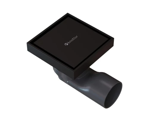 Душевой трап точечный Knotlor SDSS100BL, матовый черный