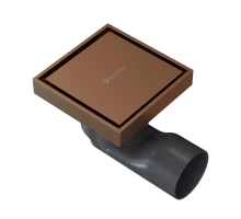Душевой трап точечный Knotlor SDSS100RB, бронза