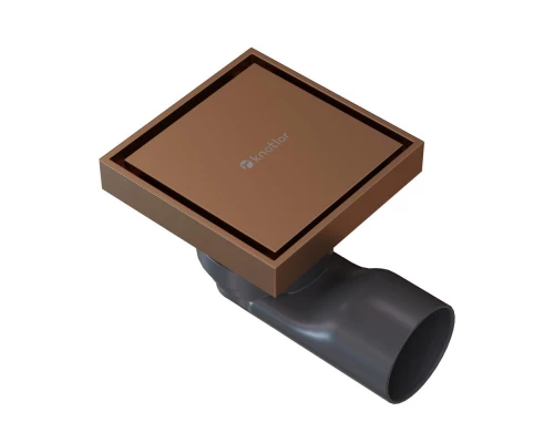 Душевой трап точечный Knotlor SDSS100RB, бронза