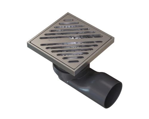 Душевой трап точечный Knotlor SDSL100BS, матовая сталь