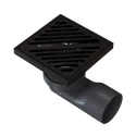 Душевой трап точечный Knotlor SDSL100BL, матовый черный