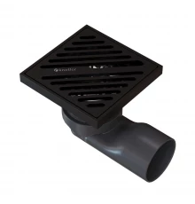 Душевой трап точечный Knotlor SDSL100BL, матовый черный