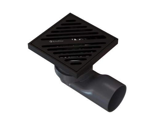 Душевой трап точечный Knotlor SDSL100BL, матовый черный