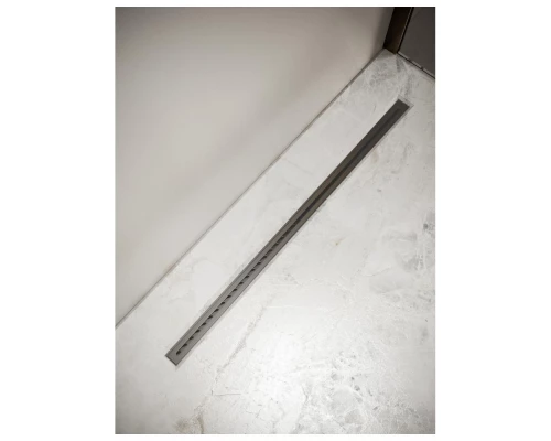 Душевой трап линейный (щелевой) Knotlor SDRS0600GM, вороненая сталь