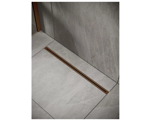Душевой трап линейный (щелевой) Knotlor SDRS0600RB, бронза