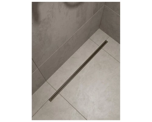 Душевой трап линейный (щелевой) Knotlor SDRS0800GM, вороненая сталь