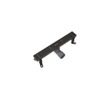 Душевой трап линейный Knotlor SDRW0400LGM, вороненая сталь