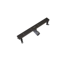 Душевой трап линейный Knotlor SDRW0500LGM, вороненая сталь