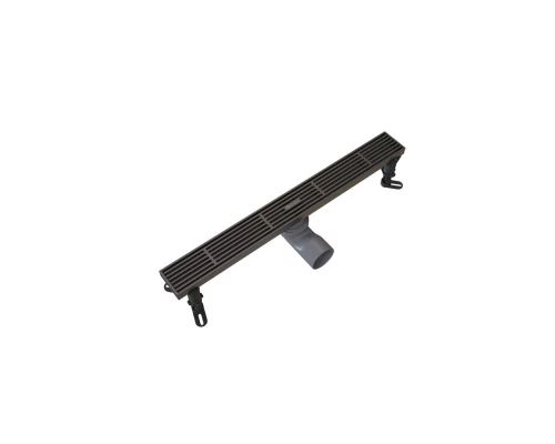 Душевой трап линейный Knotlor SDRW0500LGM, вороненая сталь