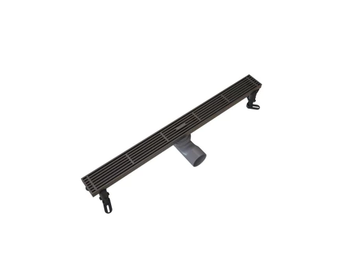 Душевой трап линейный Knotlor SDRW0600LGM, вороненая сталь