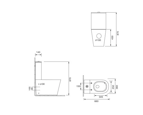 Унитаз напольный Knotlor WC610WG, белый