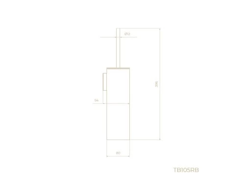 Ершик для унитаза Knotlor TB105BL, черный