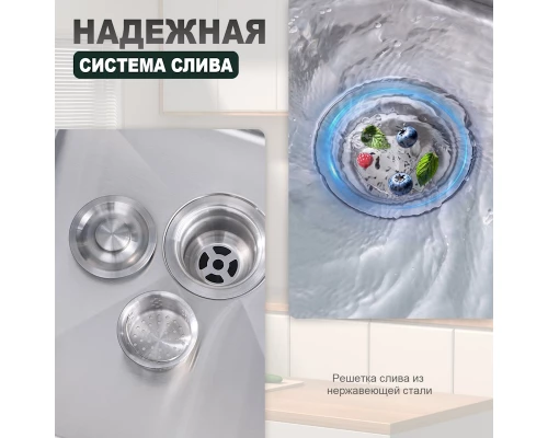 Кухонная мойка Splenka S701.5050.05, сатин