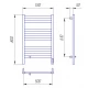 Полотенцесушитель электрический LEMARK Tропик LM70185BL 800x500 черный матовый, 1 крючок