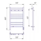 Полотенцесушитель электрический LEMARK Tропик LM70585BL 800x500 черный матовый, 5 крючков