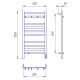 Полотенцесушитель электрический LEMARK Tропик LM70505BL 1000x500 черный матовый, 5 крючков