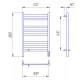 Полотенцесушитель электрический LEMARK Сибирь LM17185BL 800x500 черный матовый, 1 крючок