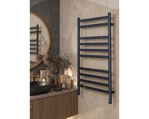 Полотенцесушитель электрический LEMARK Сибирь LM17105BL 1000x500 черный матовый, 1 крючок