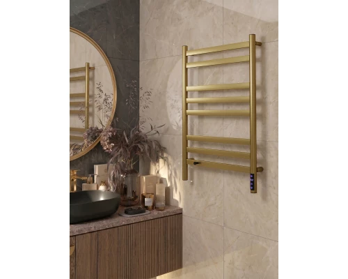 Полотенцесушитель электрический LEMARK Сибирь LM17185GL 800x500 золотой матовый, 1 крючок