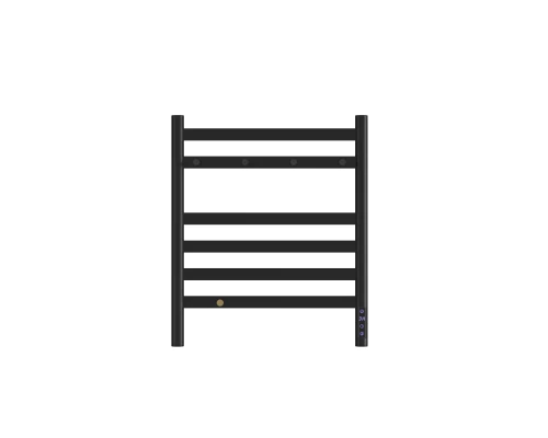 Полотенцесушитель электрический LEMARK Сибирь LM17565BL 600x500 черный матовый, 5 крючков
