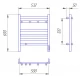 Полотенцесушитель электрический LEMARK Сибирь LM17565BL 600x500 черный матовый, 5 крючков