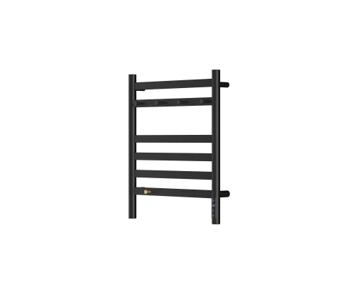 Полотенцесушитель электрический LEMARK Сибирь LM17565BL 600x500 черный матовый, 5 крючков