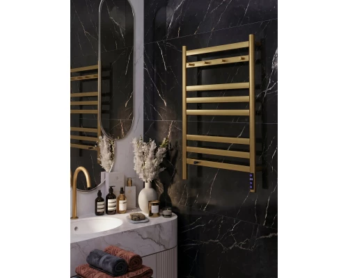 Полотенцесушитель электрический LEMARK Сибирь LM17585GL 800x500 золотой матовый, 5 крючков