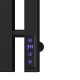 Полотенцесушитель электрический LEMARK Соло LM71712BL 1100x120 черный матовый, 7 крючков