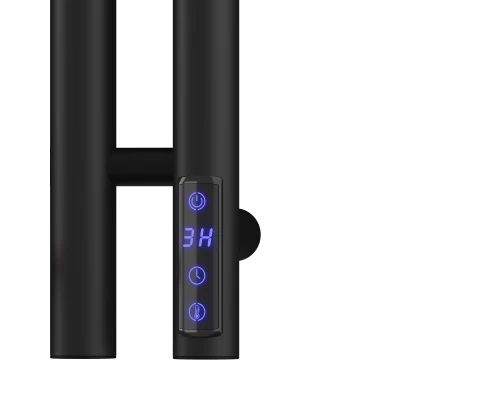 Полотенцесушитель электрический LEMARK Ладога LM07712BL 1100x120 черный матовый, 7 крючков
