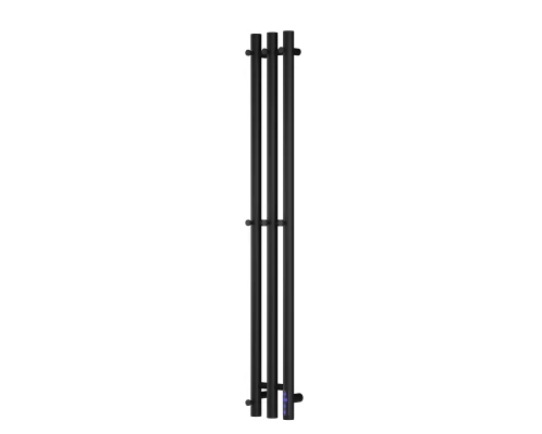 Полотенцесушитель электрический LEMARK Ладога LM07712BL 1100x120 черный матовый, 7 крючков
