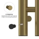 Полотенцесушитель электрический LEMARK Ладога LM07712GL 1100x120 золотой матовый, 7 крючков