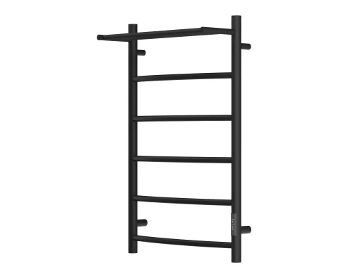 Полотенцесушитель электрический APEXTERMO Корона CR01185BM 800x500 с полкой, черный матовый