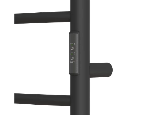 Полотенцесушитель электрический APEXTERMO Корона CR01185BM 800x500 с полкой, черный матовый
