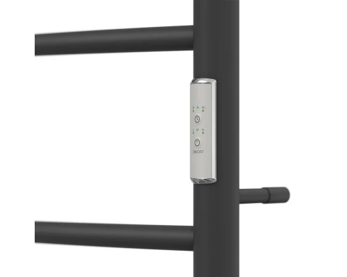Полотенцесушитель электрический APEXTERMO Корона CR01185BM 800x500 с полкой, черный матовый