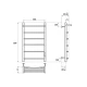 Полотенцесушитель электрический APEXTERMO Корона CR01185BM 800x500 с полкой, черный матовый